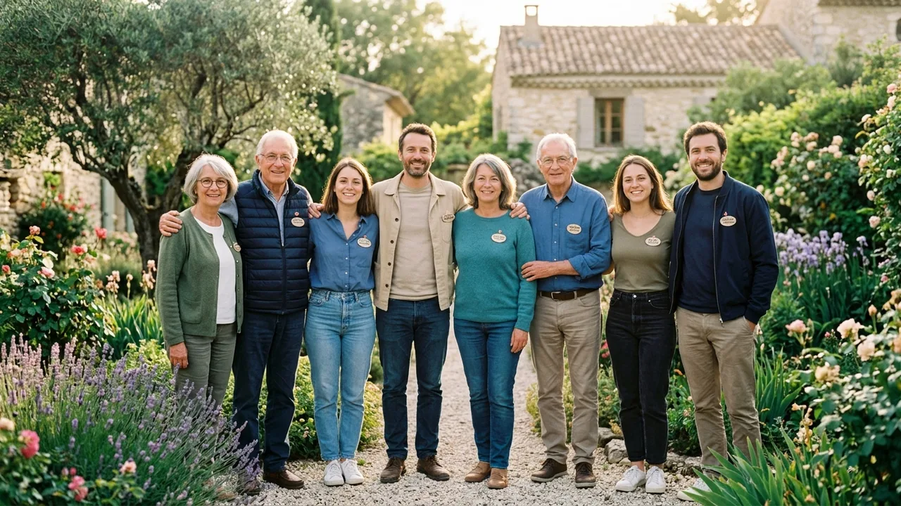 Portait de groupe des bénévoles engagés auprès d'ETOILE FILANTE